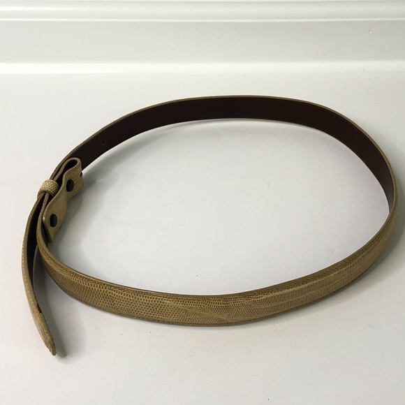 BKC Lot of 2 Black/Yellow Exotic Skin Belts Sz2 main image 4
